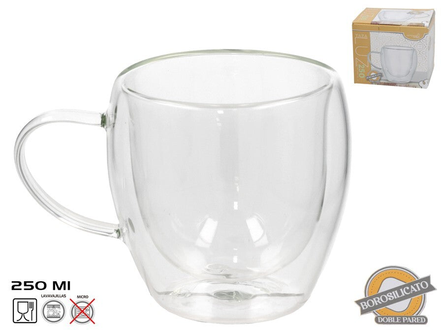 Dvigubos sienelės puodelis 250 ml, 9 x 12,5 x 9 cm, KITCHEN&GO