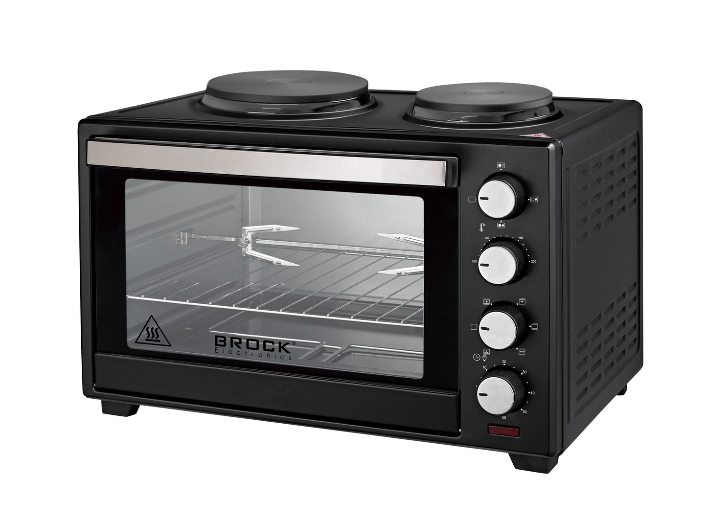Orkaitė su kaitlentėmis BROCK TO 6022 BK 60 L, 2000W