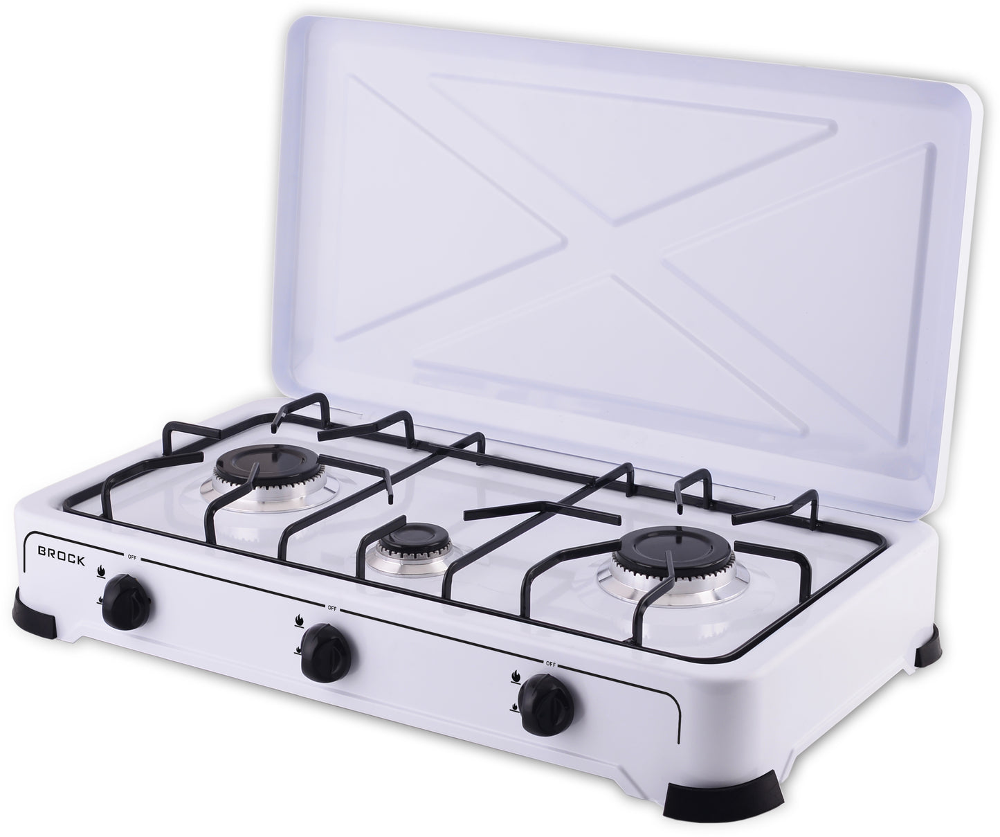 Trijų žiedų dujinė kaitlentė BROCK GS 003 W