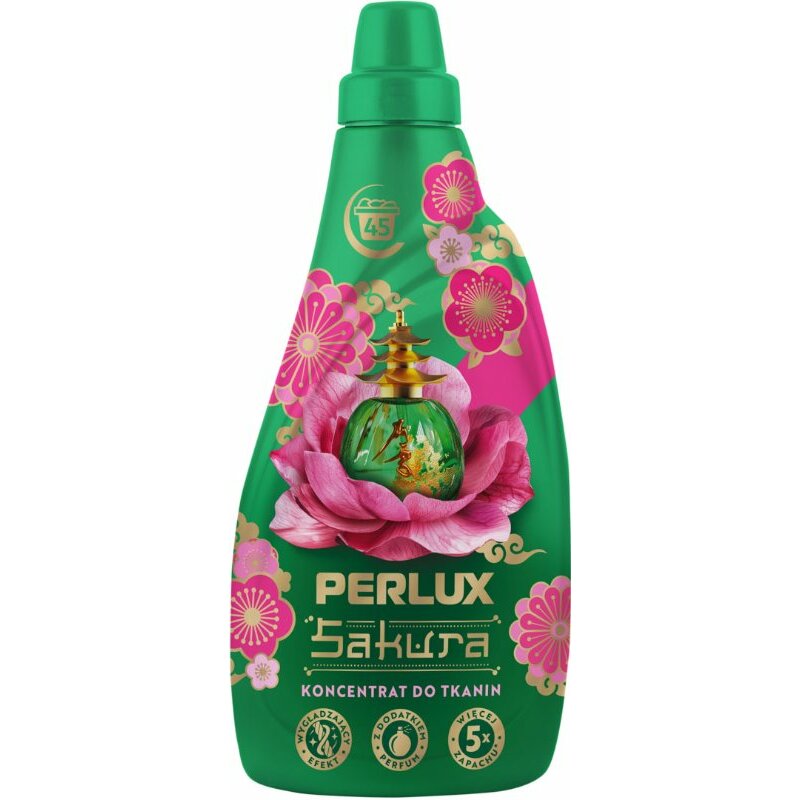 PERLUX audinių minkštiklis su sakurų žiedų kvapu, 900 ml. 10 vnt. dėžėje.