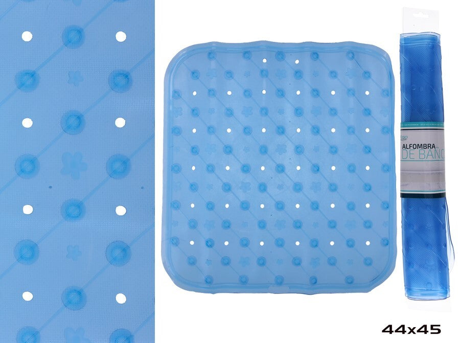 PVC vonios kilimėlis, mėlynas, 44.00 x 45.00 x 0.50, BATH&GO