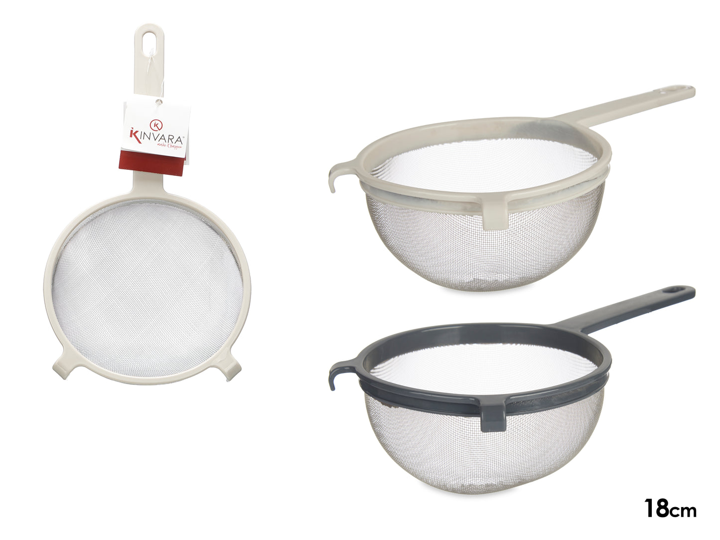 Sietelis, 18 cm, plastikas/metalas, 32 × 18 × 8 cm, 86992, KINVARA