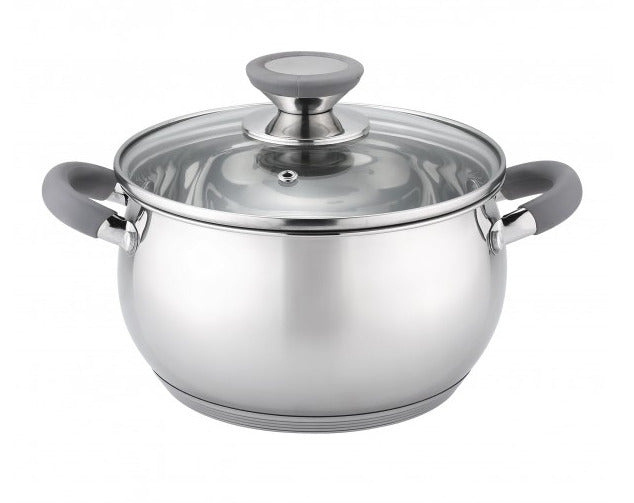 Puodas, Ø26 cm, 7,7 l, pilkos rankenos, nerūdijantis plienas, 5V1210N26G, Oliver Voltz
