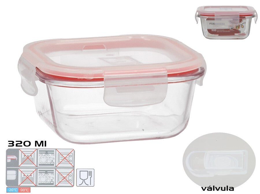 Kvadratinė pietų dėžutė 320 ml, 5,5 x 12 x 12 cm, KITCHEN&GO