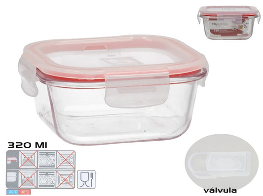 Kvadratinė pietų dėžutė 320 ml, 5,5 x 12 x 12 cm, KITCHEN&GO