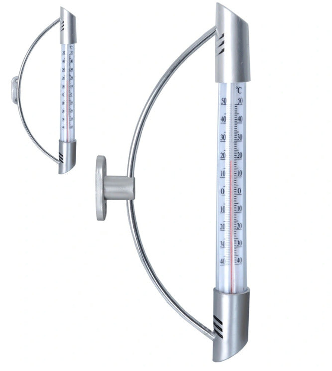 Lauko termometras, sidabro spalvos, 24 cm, 152822, ORION