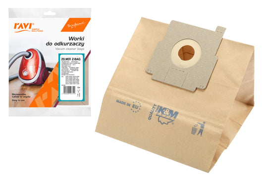 Dulkių siurblio maišeliai Zelmer (Z-BAG), 5 vnt., 20 x 2 x 30, 10374, Simple Solution
