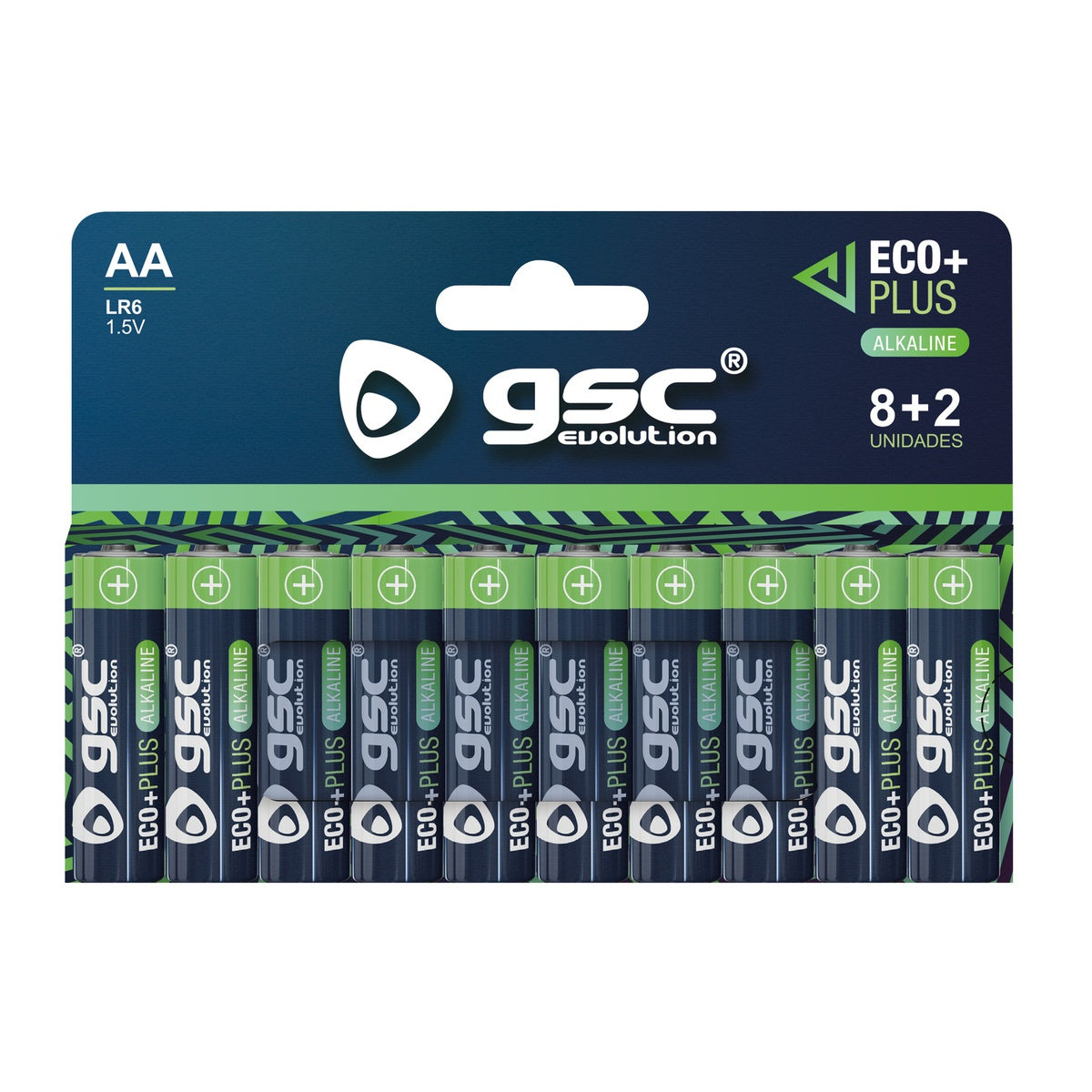 GSC EcoPlus alkaline LR6 (AAA) šarminės baterijos, 10 vnt./pakuotėje, 106000055