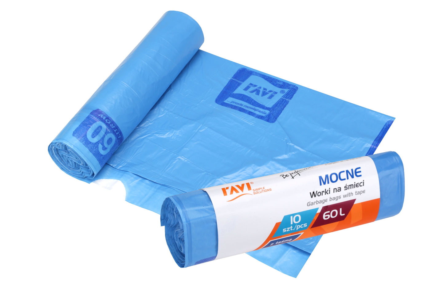 Šiukšlių maišai su juosta 60 l, 10 vnt., 18.5 x 4.5 x 4.5, 00714, Simple Solution