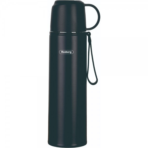 Termosas Rosberg 55R52010FB, nerūdijantis plienas, 0.5 L, juodas. Talpa: 0.5 L
