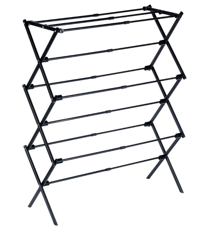 Skalbinių džiovyklė, metalinė, juoda, ištraukiama, 47–78 x 94 cm, 568025, VILDE