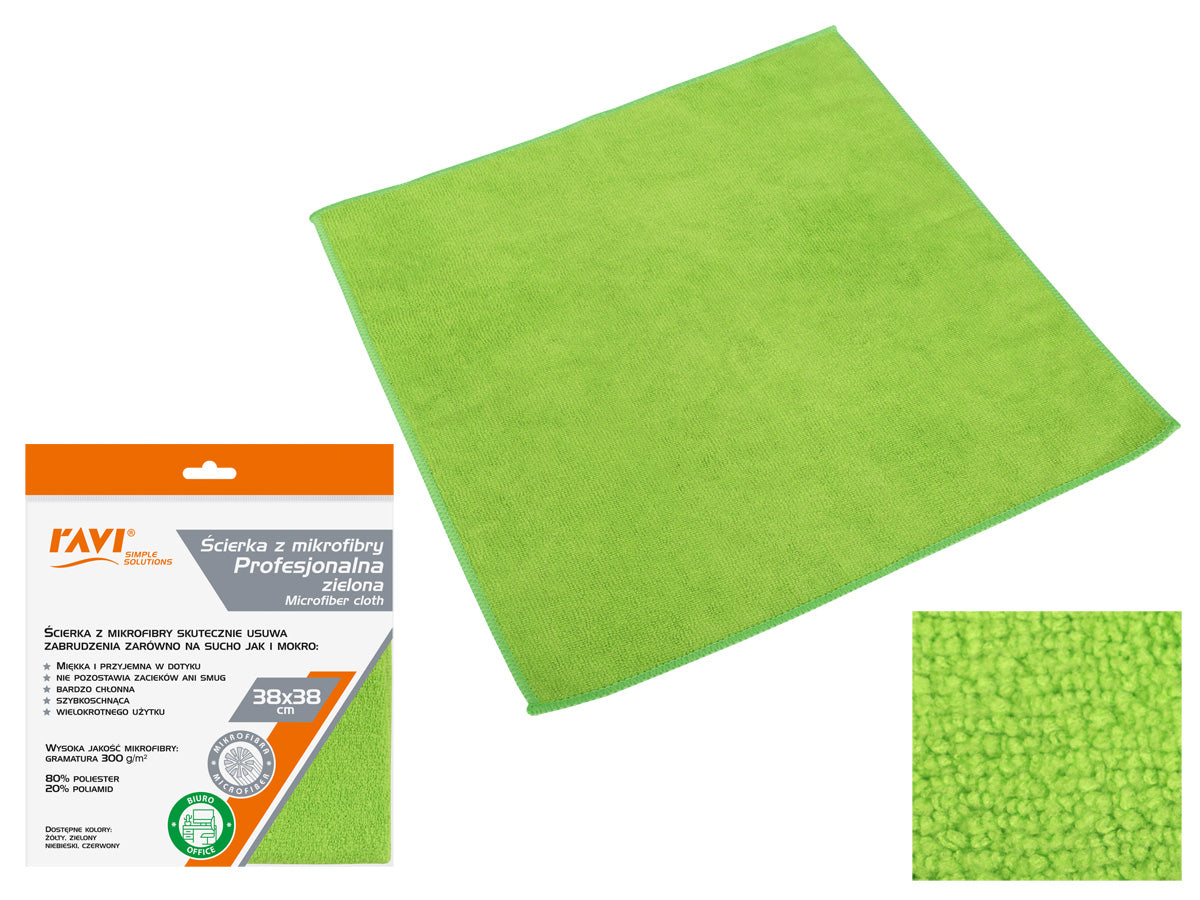 Profesionali mikropluošto šluostė, žalia, 20 x 1 x 23, 10476, Simple Solution
