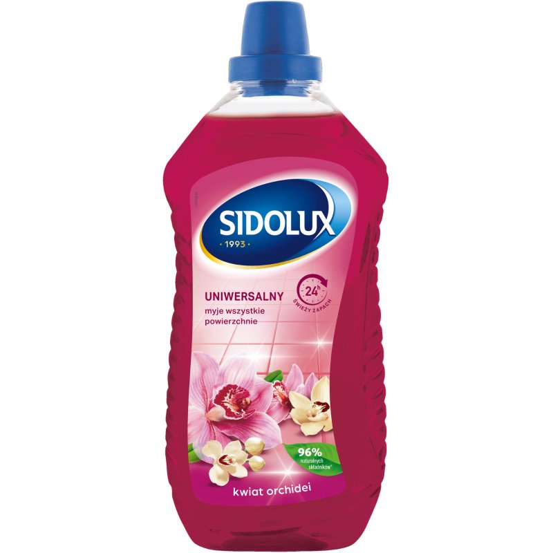 SIDOLUX universalus valiklis su orchidėjų žiedų kvapu, 1 l. 12 vnt. dėžėje.