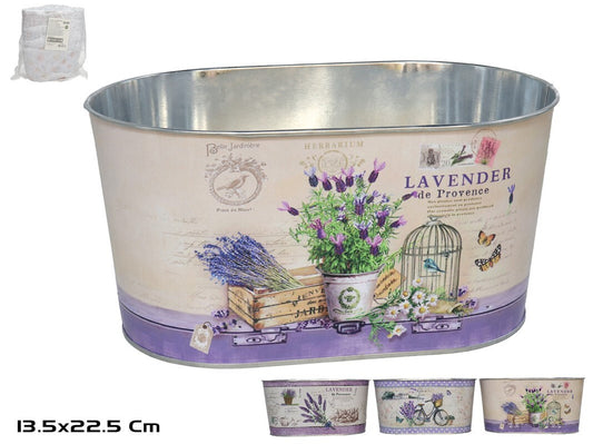 Ovalus cinkuotas kibiras Bejar 3 asortimentai 22,5x13,5x11 cm, GARDEN ENJOY