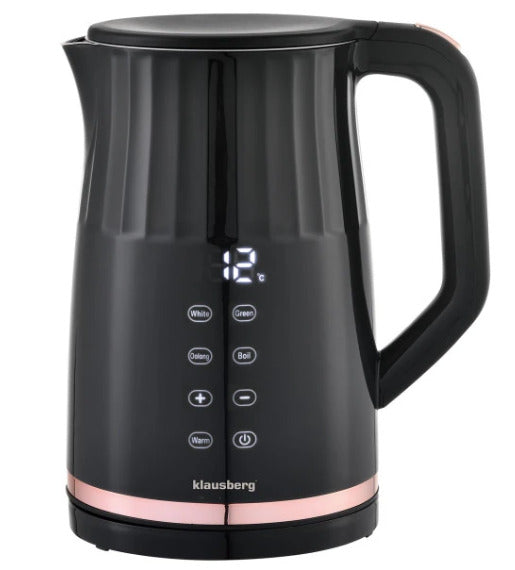 Elektrinis virdulys Klausberg KB 7896, LED temperatūros skydelis, tūris 1,7 l, galia 2200 W