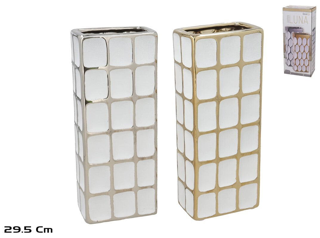 Keraminė vaza 12 x 7,5 x 29,5 cm, 2 rūšių, DECORLIFE