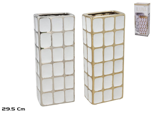 Keraminė vaza 12 x 7,5 x 29,5 cm, 2 rūšių, DECORLIFE