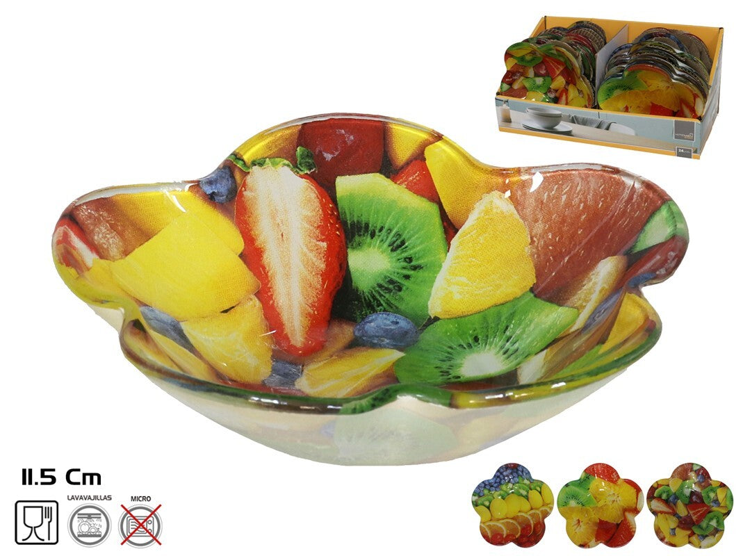 Stiklinis dubuo, 3 dizainai, 3 x 11,5 x 11,5 cm, KITCHEN&GO