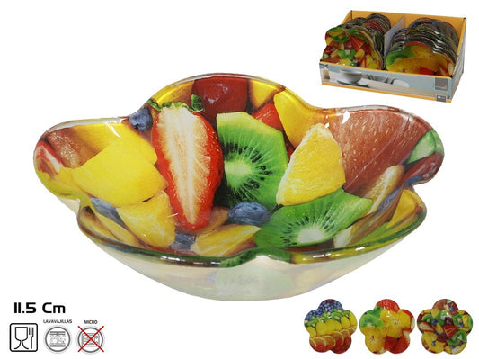 Stiklinis dubuo, 3 dizainai, 3 x 11,5 x 11,5 cm, KITCHEN&GO