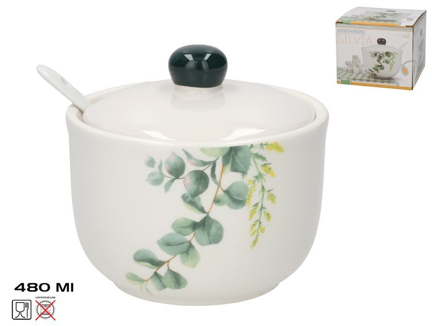 Cukrinė su šaukšteliu 480 ml, 11,5x11,5x11 cm, KITCHEN&GO