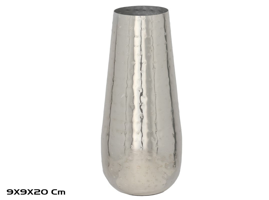 Dekoratyvinė nikeliu dengta vaza, 9 x 9 x 20 cm, DECORLIFE