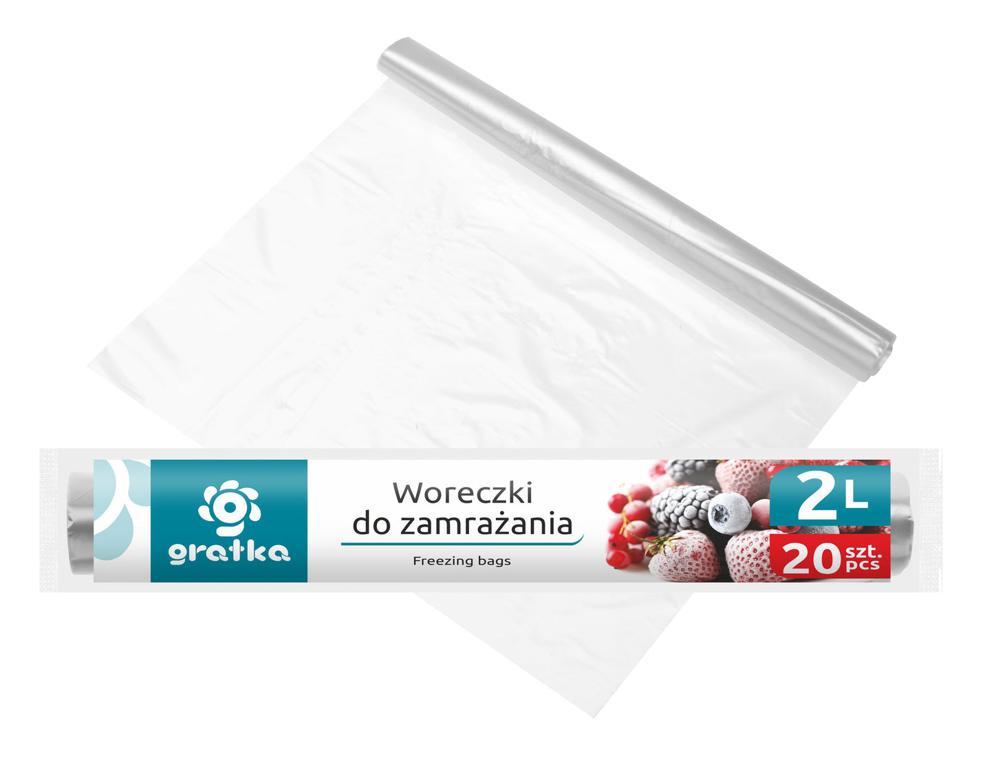 GRATKA šaldymo maišeliai, 2 l, 20 vnt., 3 x 3 x 21, 10229, Gratka