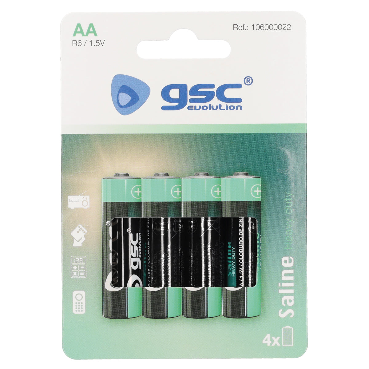 GSC evolution Heavy Duty R6 (AA) baterijos, 4 vnt./lizdinėje pakuotėje, 106000022