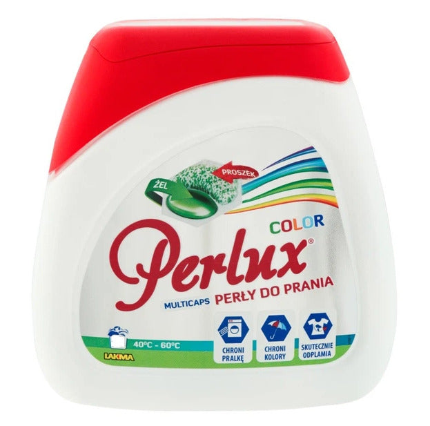 PERLUX COLOR skalbimo kapsulės spalvotiems audiniams, 24 vnt. Dėžėje 8 pakuotės.