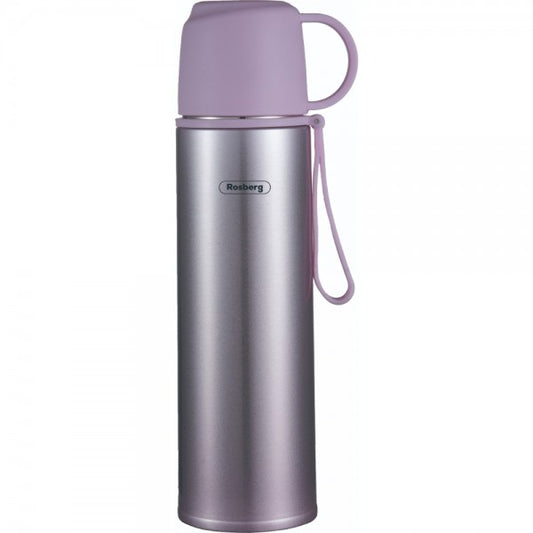 Termosas Rosberg 55R52010FP, nerūdijantis plienas, 0.5 L, violetinis. Talpa: 0.5 L