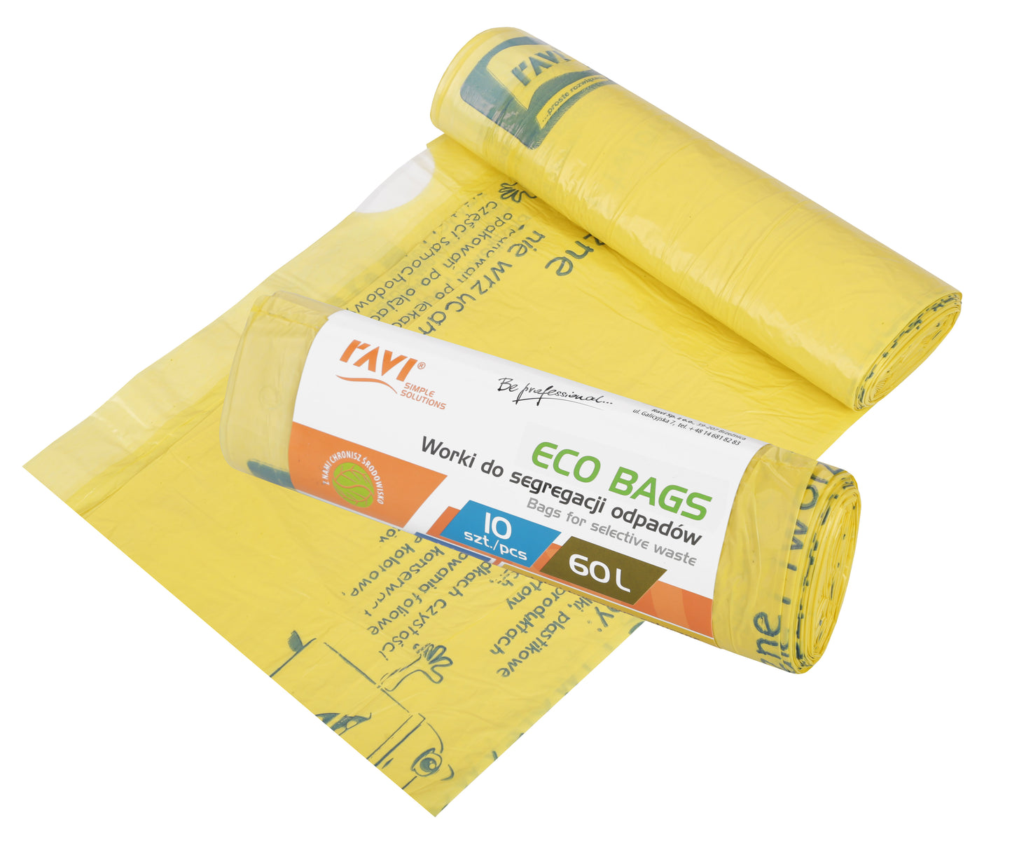 Rūšiavimo atliekų maišai, 60 l, 10 vnt., plastikui, 6.5 x 3.5 x 19, 00788, Simple Solution