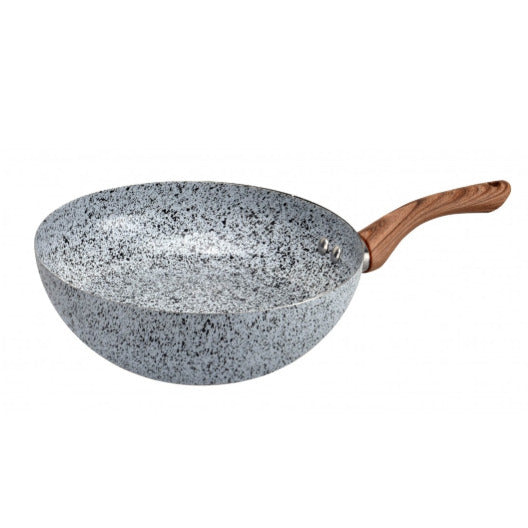 Aliumininė Wok keptuvė su marmuro akmens stiliaus keramine danga, 26 x 10 cm, 5V1320J26H, Oliver Vol