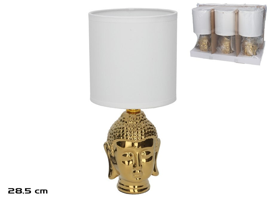 Keraminė stalinė lempa Buddha, 13.00 × 13.00 × 28.50 cm, DECORLIFE