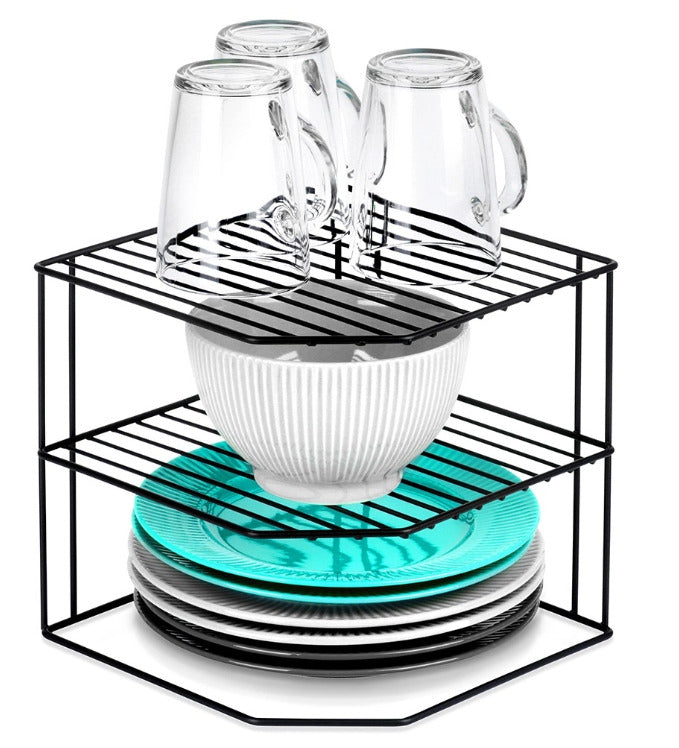 Kampinė virtuvės lentynėlė, metalinė, 22 x 22 x 21 cm, 229107, Vilde