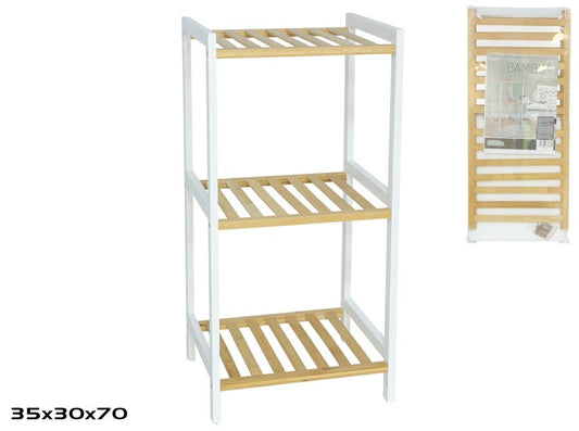 Bambukinė lentyna, 3 aukštų, 30.00 x 35.00 x 70.00, DECORLIFE