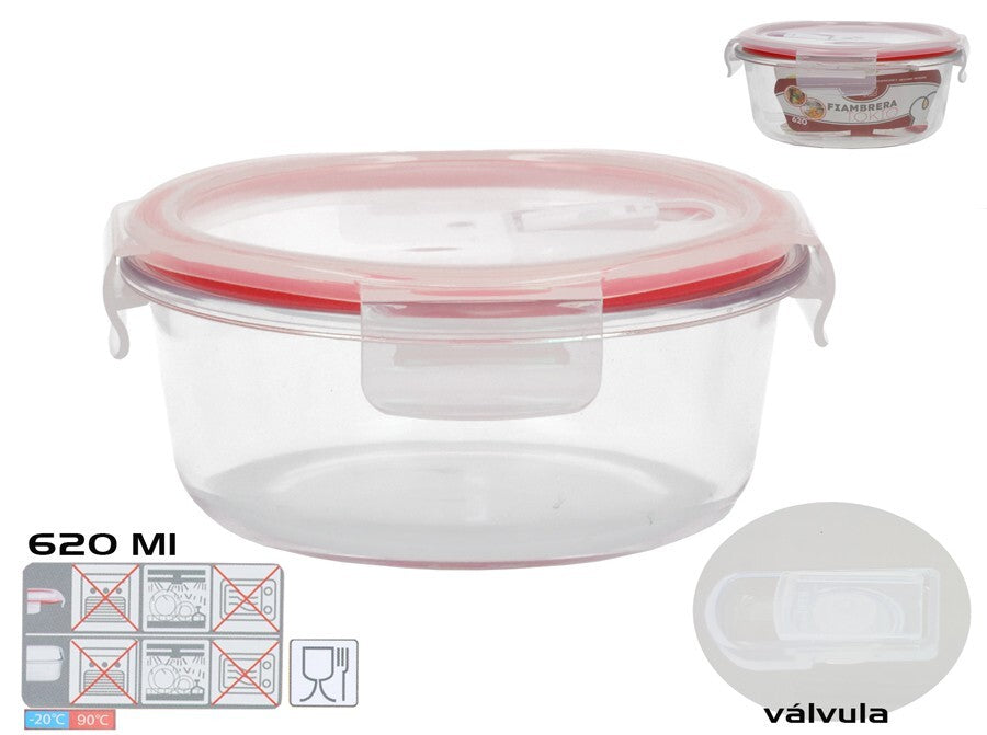Apvali pietų dėžutė 620 ml, 7 x 15,5 x 15,5 cm, KITCHEN&GO