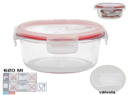 Apvali pietų dėžutė 620 ml, 7 x 15,5 x 15,5 cm, KITCHEN&GO