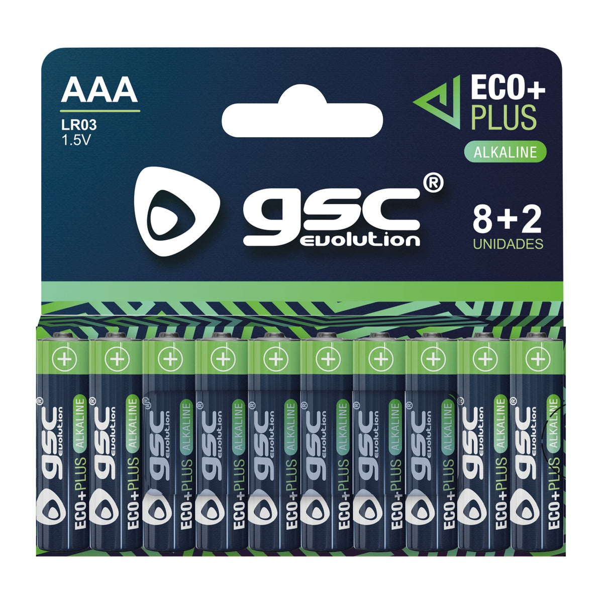 GSC EcoPlus alkaline LR03 (AA) šarminės baterijos, 10 vnt./pakuotėje, 106000054