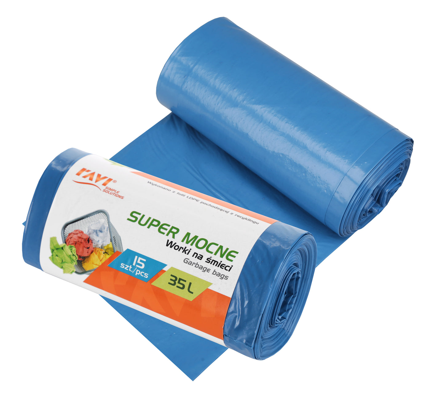 Šiukšlių maišai 35 l, 52 x 57 cm, LDPE, 15 vnt., 6 x 14 x 6, 10705, Simple Solution