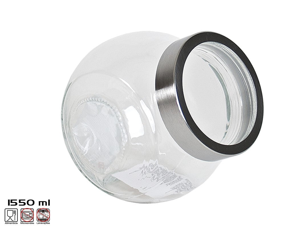 Stiklinis laikymo indas 1500 ml, 13x13x16 cm, KITCHEN&GO