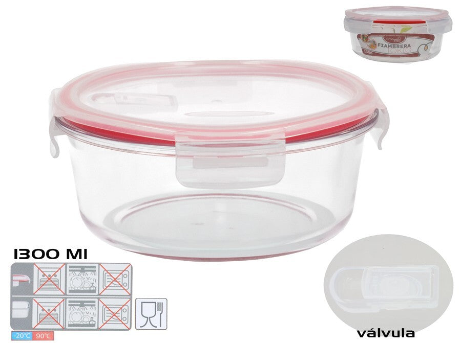 Apvali pietų dėžutė 1300 ml, 8,5 x 20 x 20 cm, KITCHEN&GO