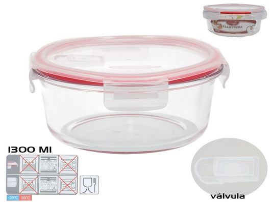 Apvali pietų dėžutė 1300 ml, 8,5 x 20 x 20 cm, KITCHEN&GO
