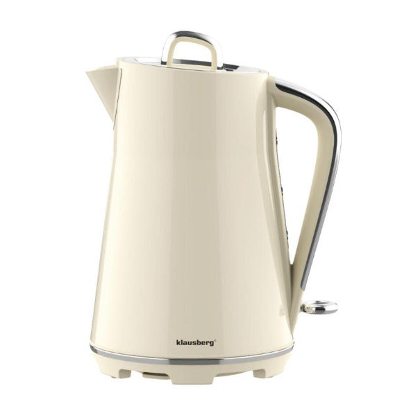 Elektrinis virdulys, nerūdijantis plienas, kreminės spalvos, 1,7 l, 2200 W, KB 9016, Klausberg