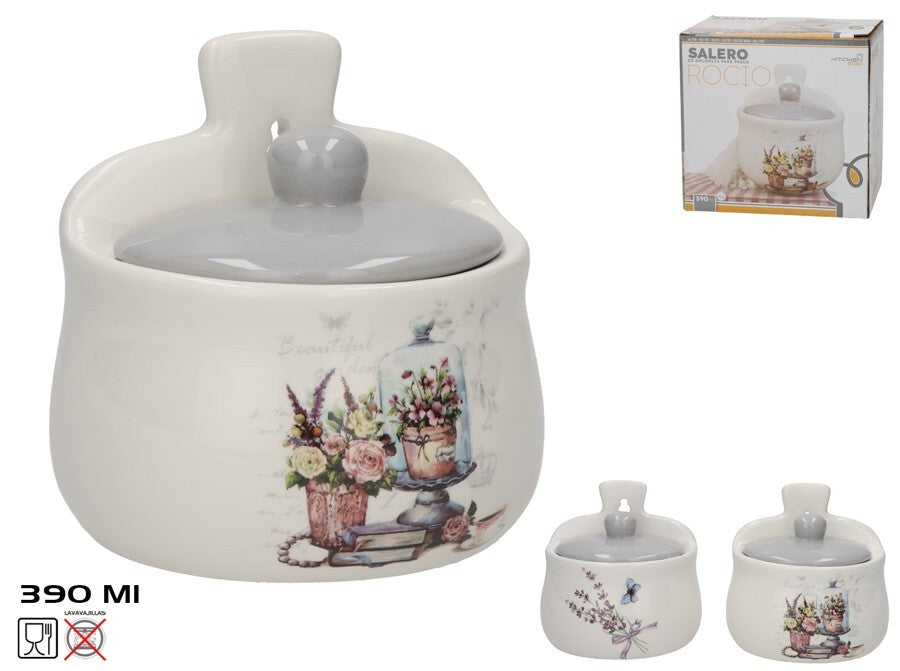 Prie sienos tvirtinamas druskos indelis, 390 ml, 2 dizainai, 8.50 x 12.00 x 13.00, KITCHEN&GO