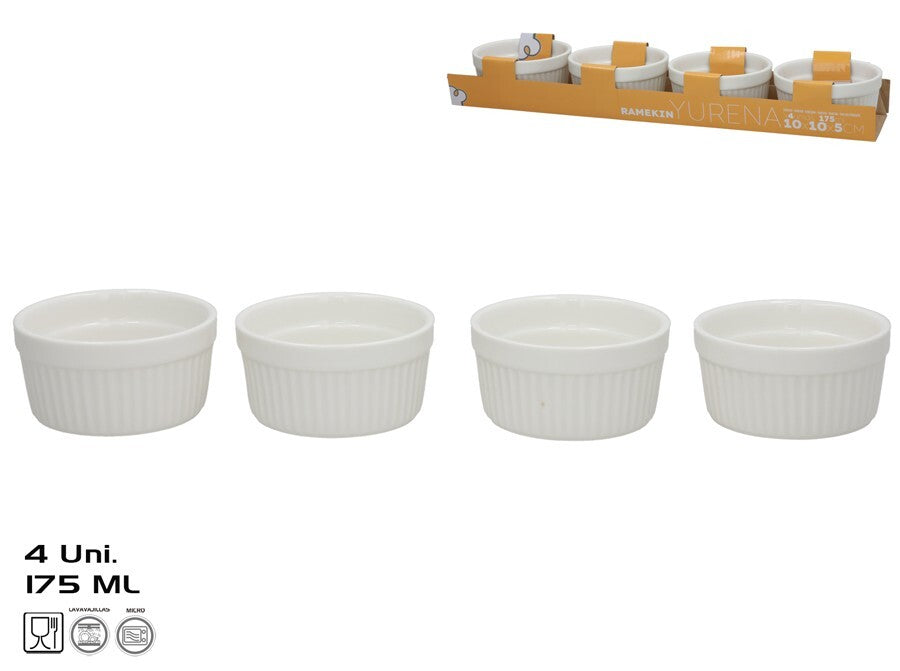 Kepimo formelės x4 175 ml 10x10x5 cm baltos, KITCHEN&GO