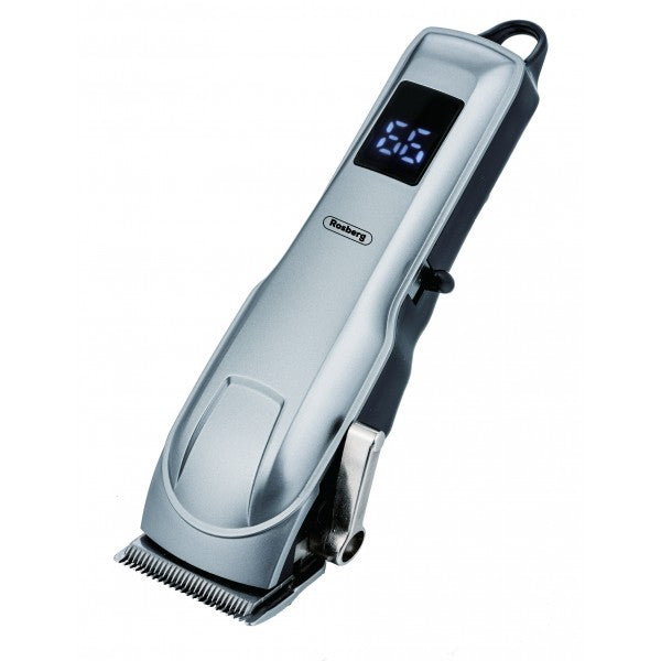 Įkraunamas plaukų kirpimo aparatas Rosberg 555R51810Q, 5W, DC 3.7V 1200mAh, įkrovimas per USB, sidab