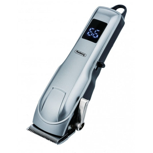 Įkraunamas plaukų kirpimo aparatas Rosberg 555R51810Q, 5W, DC 3.7V 1200mAh, įkrovimas per USB, sidab
