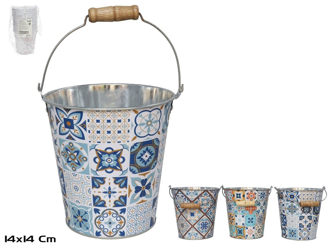 Cinkuotas kibiras Conan su rankena 3 asortimentai 14x14 cm, GARDEN ENJOY