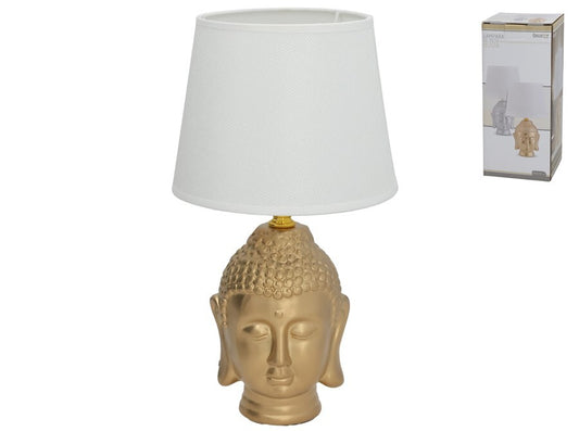 Keraminė stalinė lempa Buda, 18.00 × 18.00 × 30.50 cm, DECORLIFE