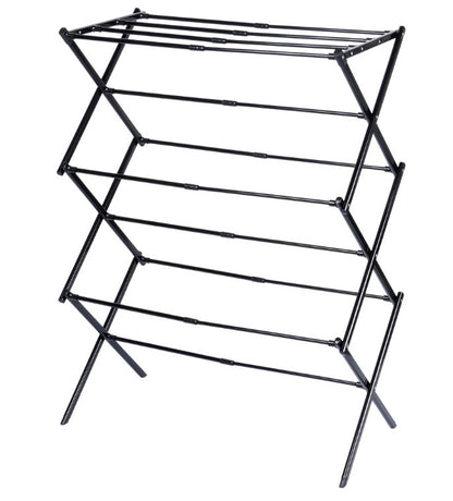 Skalbinių džiovyklė, metalinė, juoda, ištraukiama 44,5–75 x 37,5 x 105 cm, 779105, VILDE