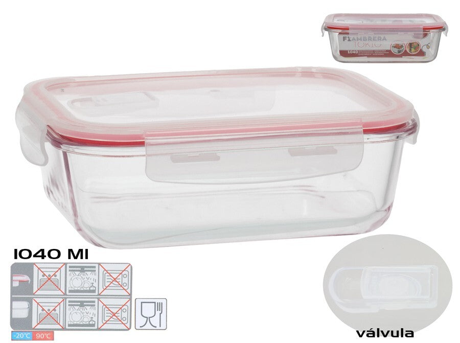 Stačiakampė pietų dėžutė 1040 ml, 6,5 x 20,5 x 15,5 cm, KITCHEN&GO